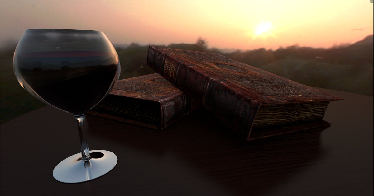 3D open book render with realistic page detail