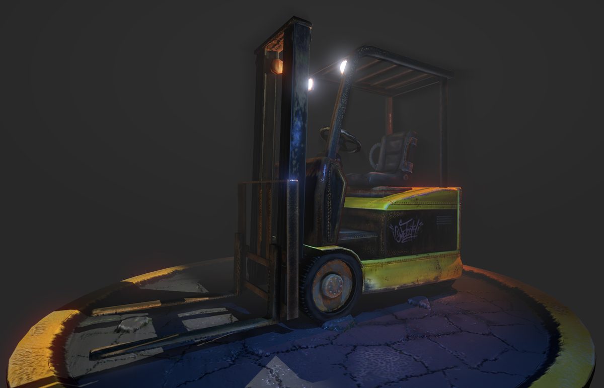 3D prop render with PBR materials