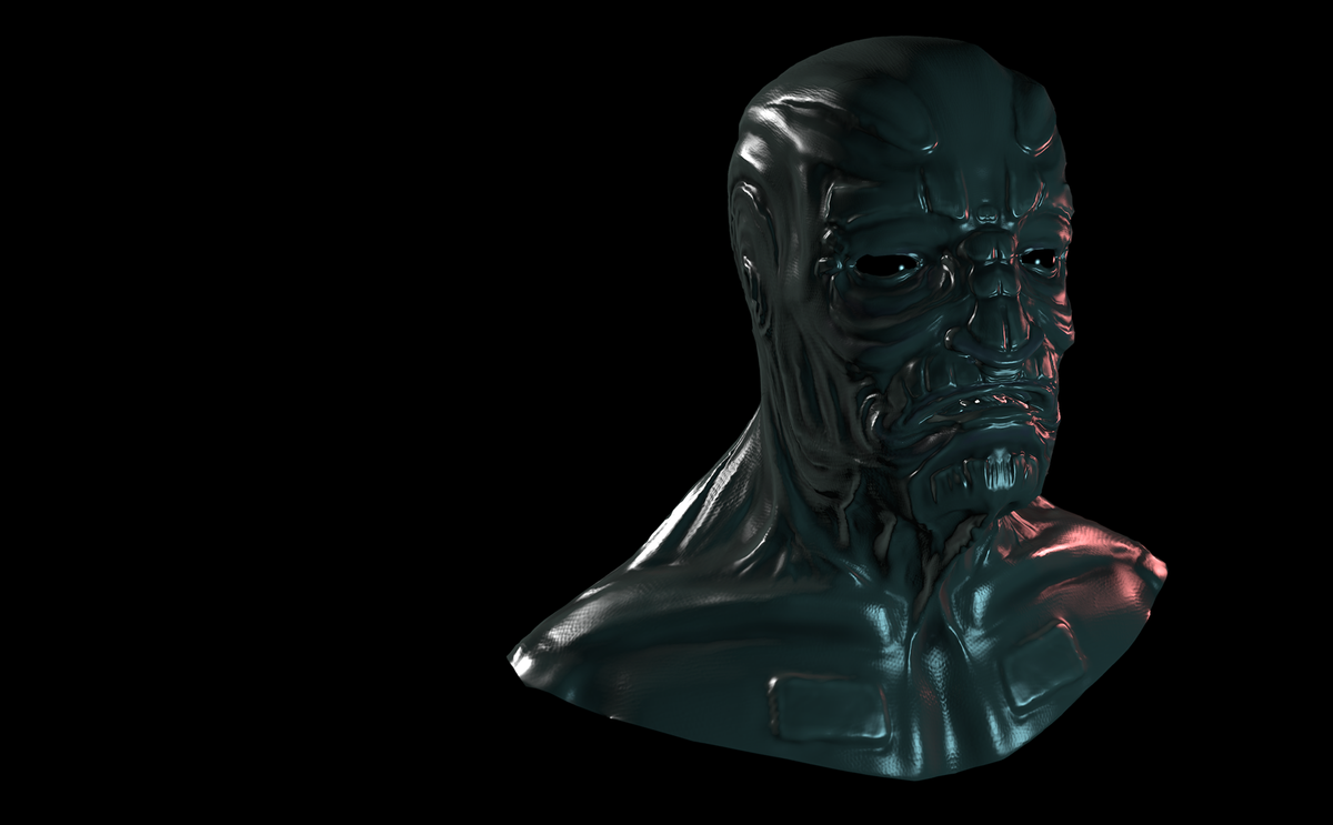 3D fantasy creature model with sculpted detail